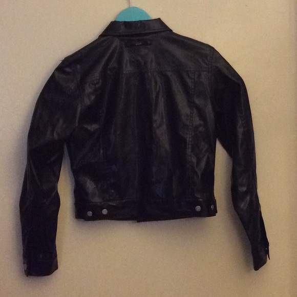 Tommy Jeans Faux Leather Jacket Child Small - Picture 2 of 6